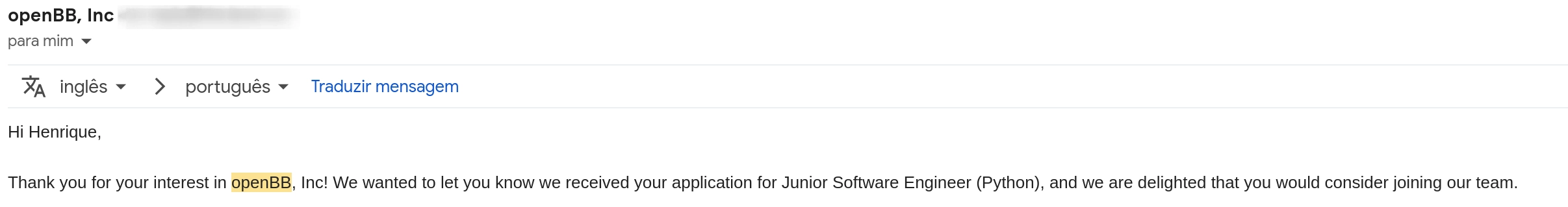 Applied on the first day there were vacancies