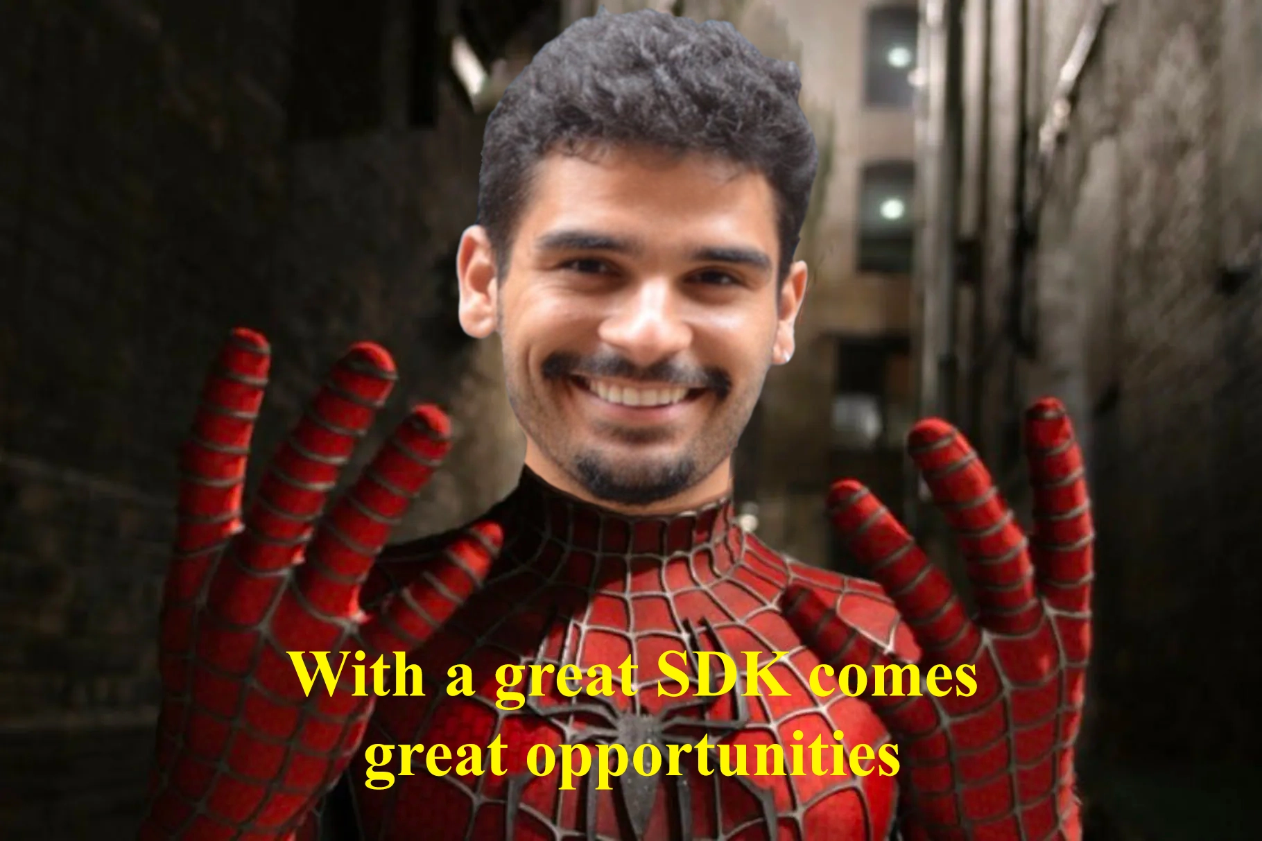 Didier as spiderman